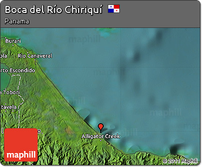 Satellite Map of Boca Del Río Chiriquí