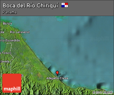 Satellite Map of Boca Del Río Chiriquí