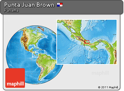 Physical Location Map of Punta Juan Brown