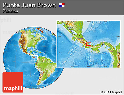 Physical Location Map of Punta Juan Brown