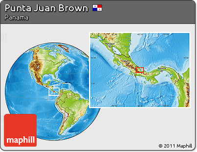 Physical Location Map of Punta Juan Brown