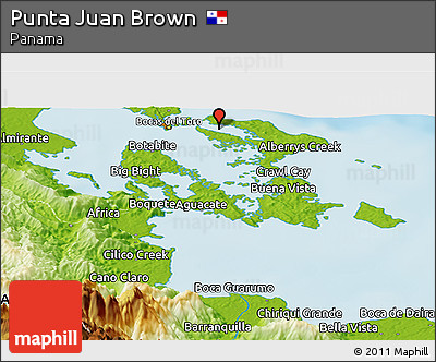 Physical Panoramic Map of Punta Juan Brown