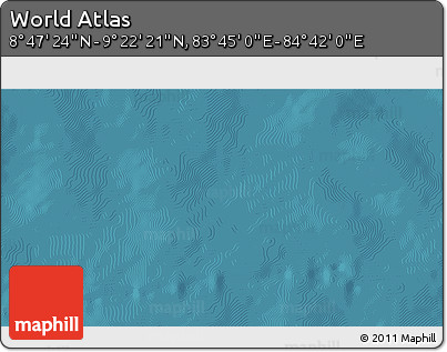 Satellite 3D Map of the Area around 9° 4' 52" N, 84° 13' 29" E
