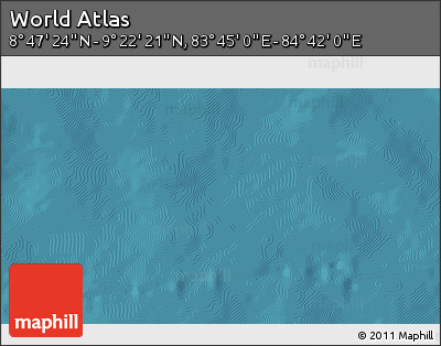 Satellite 3D Map of the Area around 9° 4' 52" N, 84° 13' 29" E