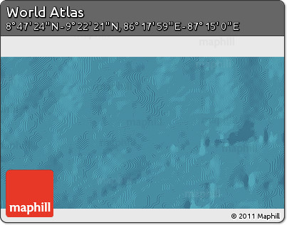 Satellite 3D Map of the Area around 9° 4' 52" N, 86° 46' 30" E