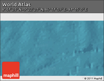 Satellite 3D Map of the Area around 9° 4' 52" N, 86° 46' 30" E