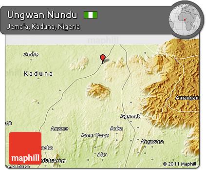 Physical 3D Map of Ungwan Nundu