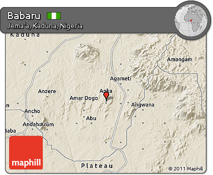 Shaded Relief 3D Map of Babaru