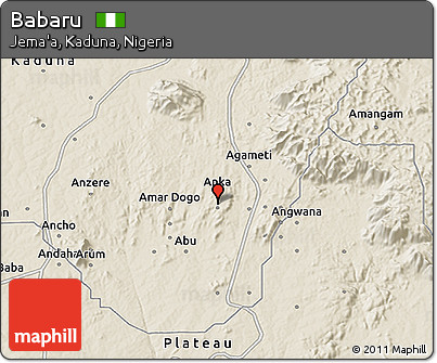 Shaded Relief 3D Map of Babaru