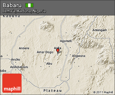 Shaded Relief 3D Map of Babaru