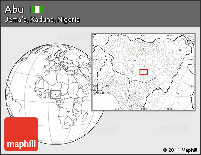 Blank Location Map of Abu