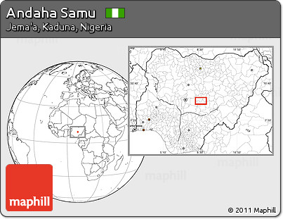 Blank Location Map of Andaha Samu