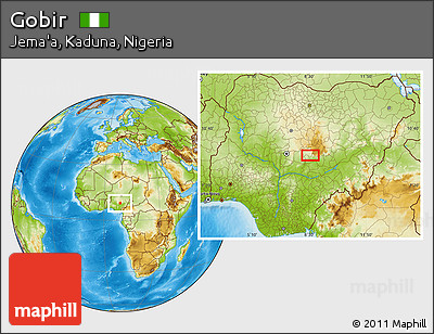 Physical Location Map of Gobir