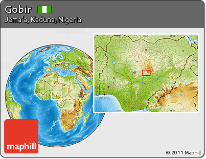 Physical Location Map of Gobir