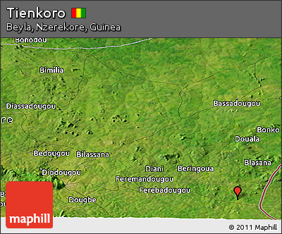 Satellite Panoramic Map of Tienkoro