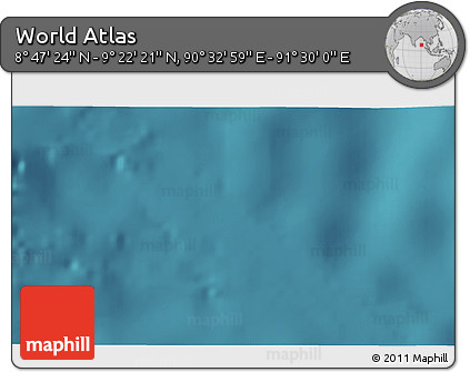 Satellite 3D Map of the Area around 9° 4' 52" N, 91° 1' 30" E