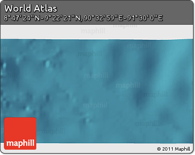 Satellite 3D Map of the Area around 9° 4' 52" N, 91° 1' 30" E