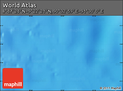 Physical Map of the Area around 9° 4' 52" N, 91° 1' 30" E