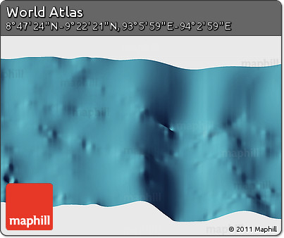 Satellite 3D Map of the Area around 9° 4' 52" N, 93° 34' 29" E