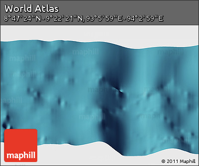 Satellite 3D Map of the Area around 9° 4' 52" N, 93° 34' 29" E