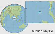 Savanna Style Location Map of the area around 9° 4' 52" N, 94° 25' 30" E