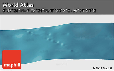 Satellite Panoramic Map of the Area around 9° 4' 52" N, 96° 7' 30" E