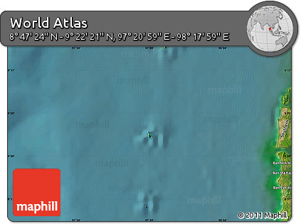 Satellite Map of the Area around 9° 4' 52" N, 97° 49' 29" E