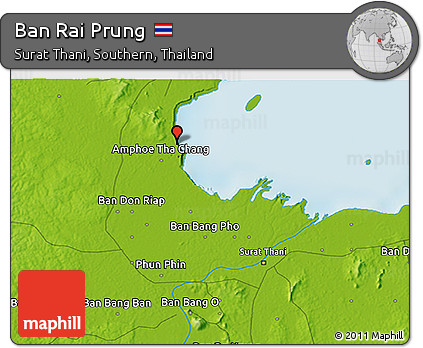 Physical 3D Map of Ban Rai Prung