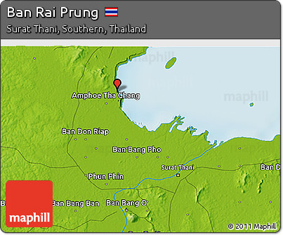 Physical 3D Map of Ban Rai Prung