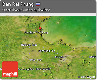 Satellite 3D Map of Ban Rai Prung