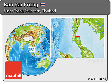Physical Location Map of Ban Rai Prung