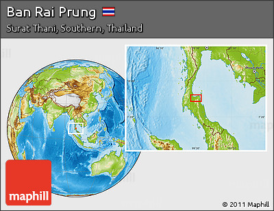 Physical Location Map of Ban Rai Prung