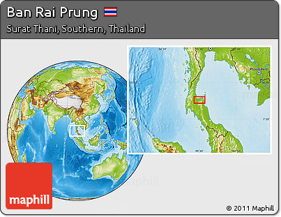 Physical Location Map of Ban Rai Prung