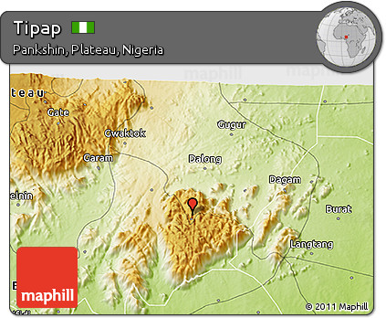 Physical 3D Map of Tipap