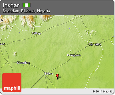 Physical 3D Map of Inshar
