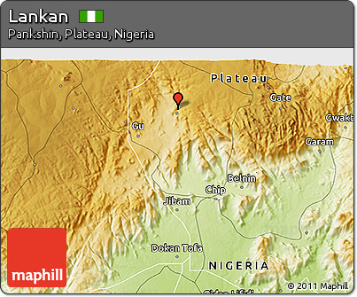 Physical 3D Map of Lankan