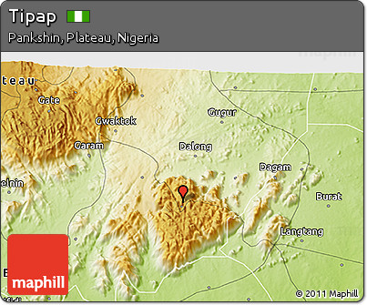 Physical 3D Map of Tipap