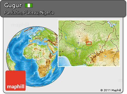 Physical Location Map of Gugur