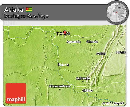 Physical 3D Map of Atiaka