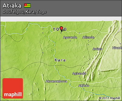 Physical 3D Map of Atiaka