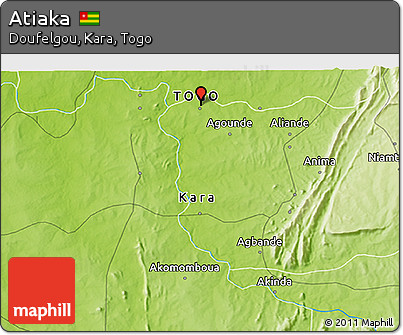 Physical 3D Map of Atiaka