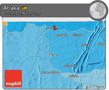 Political 3D Map of Atiaka