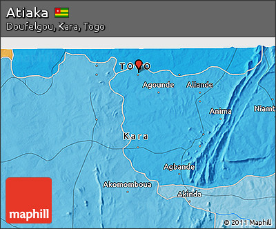 Political 3D Map of Atiaka