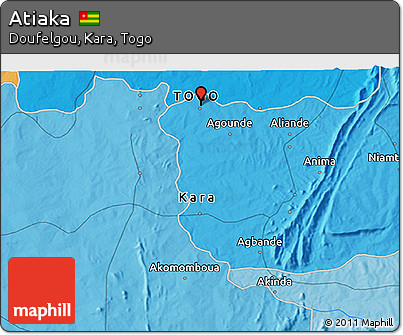 Political 3D Map of Atiaka