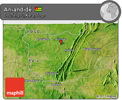 Satellite 3D Map of Aniandidé