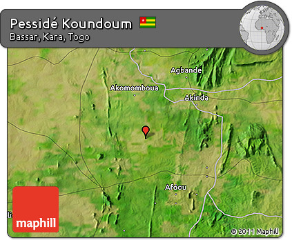 Satellite 3D Map of Pessidé Koundoum