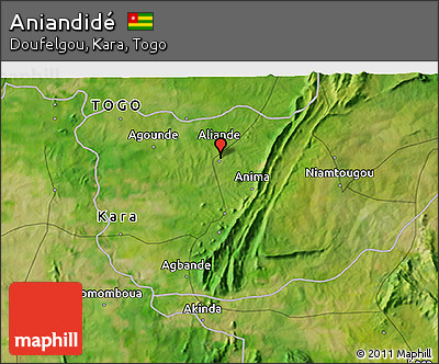 Satellite 3D Map of Aniandidé
