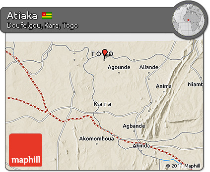 Shaded Relief 3D Map of Atiaka