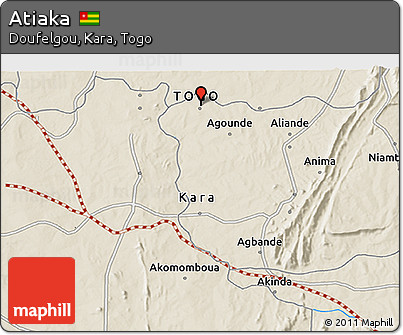 Shaded Relief 3D Map of Atiaka