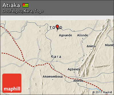 Shaded Relief 3D Map of Atiaka